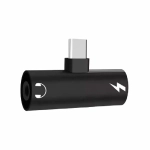 ADAPTADOR 2 EM 1 USB TIPO C P/ JACK P2 E TIPO C CARGA