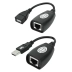 Cabo Extensor USB A Macho para USB A Fêmea Via RJ45 50 metros