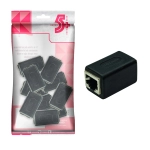 Emenda RJ45 Cat5/Cat6 Metálica - UNITARIO