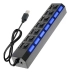 HUB 7 PORTAS USB 2.0 COM LED E CHAVE LIGA DESLIGA