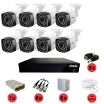 KIT CAMERAS TWG FULL HD 8 CAMERAS C/ DVR TWG E SEM HD