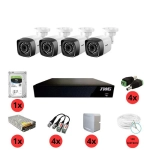 KIT CAMERAS TWG HD 4 CAMERAS C/ DVR TWG 4 CANAIS E C/ HD 1TB