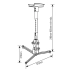 SUPORTE PROJETOR TETO/PAREDE SBRP756 BRASFORMA