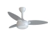 Ventilador De Teto Ventisol Elluz Inverter C/Cont. Branco/Cinza Bivolt